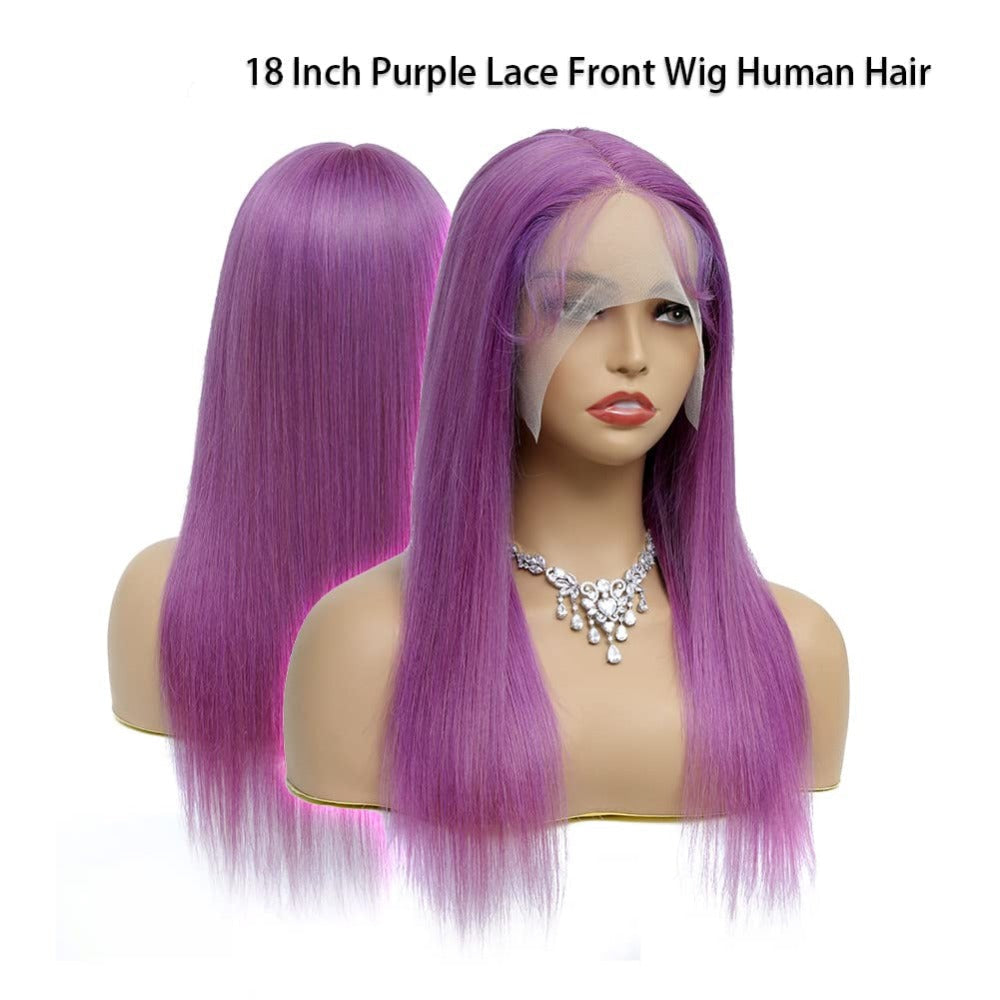 Purple Straight Lace Front Wig