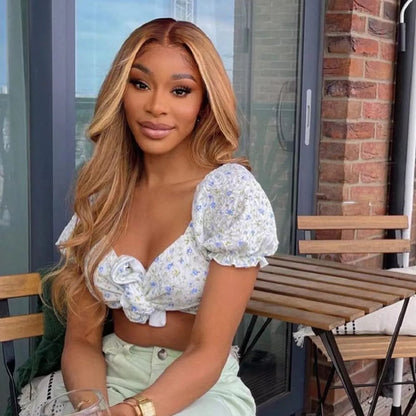HD Lace 5X5 Closure Wig Color Honey Blonde (#27) Body Wave Human Hair Wig