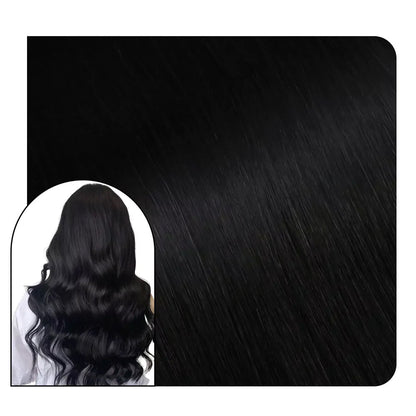 Flat K Tip 100% Double Drawn Human Hair Extension – Body Wave Black – 100% Human Hair, Natural Look, Salon Quality Extension for Professional & Daily Use