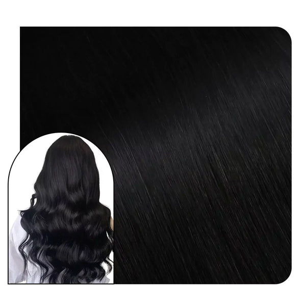 Flat K Tip 100% Double Drawn Human Hair Extension – Body Wave Black – 100% Human Hair, Natural Look, Salon Quality Extension for Professional & Daily Use