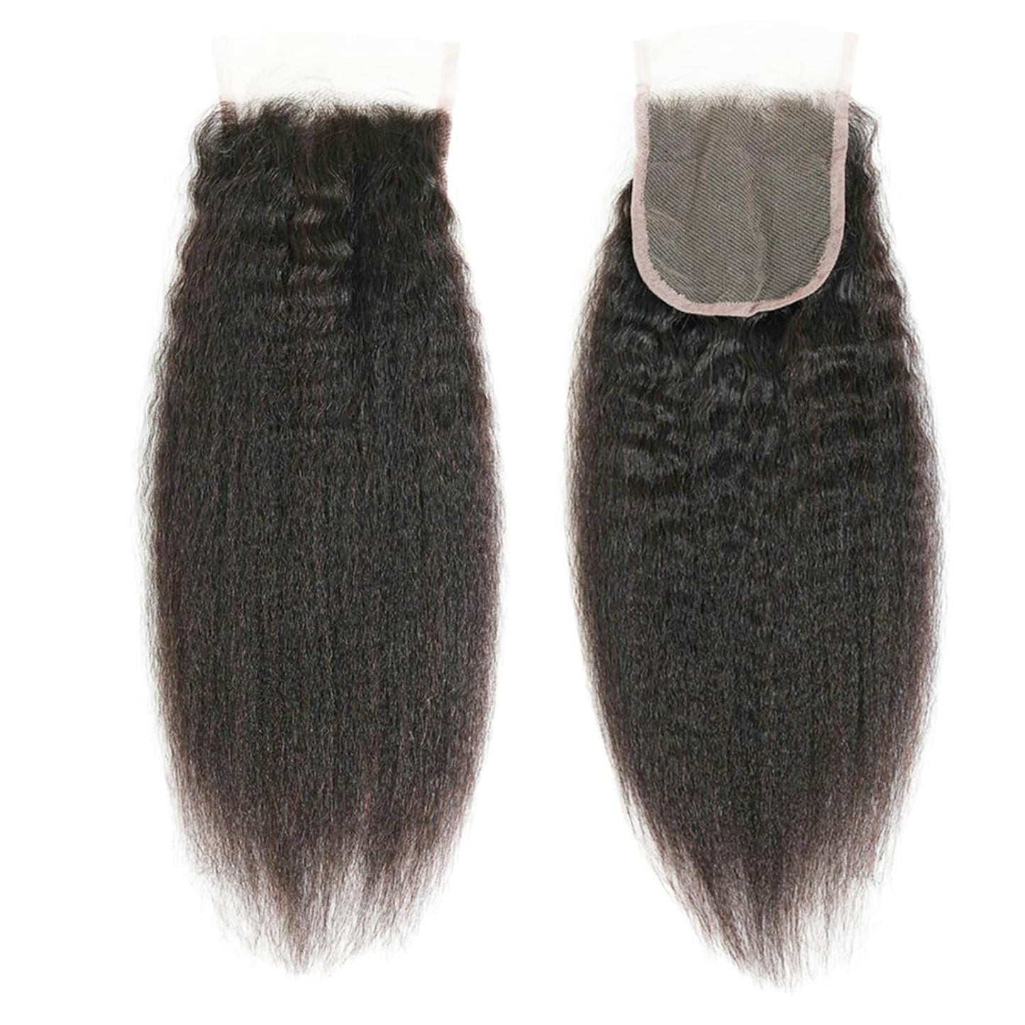 5x5 HD Lace Closure Kinky Straight – Natural Black 100% Human Mink Hair | Pre-Plucked, Skin-Melt HD Lace