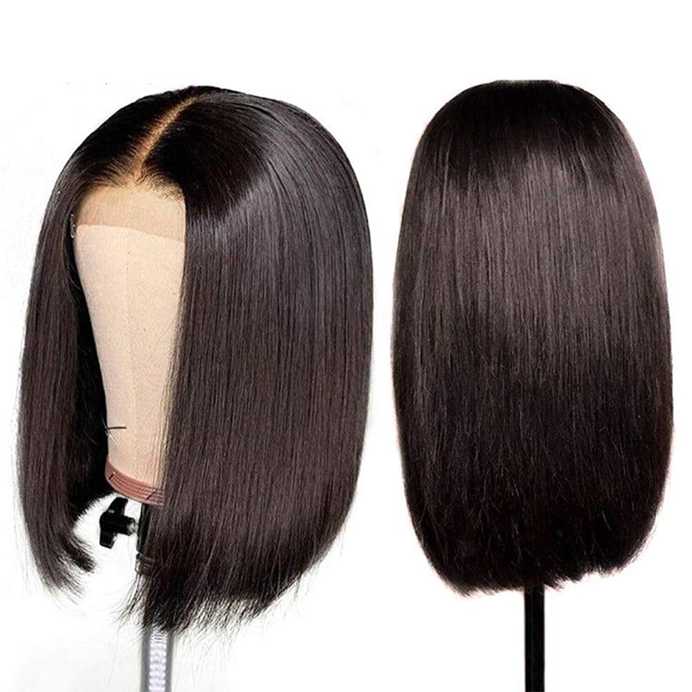 Short Bob Wigs Human Hair Lace Closure