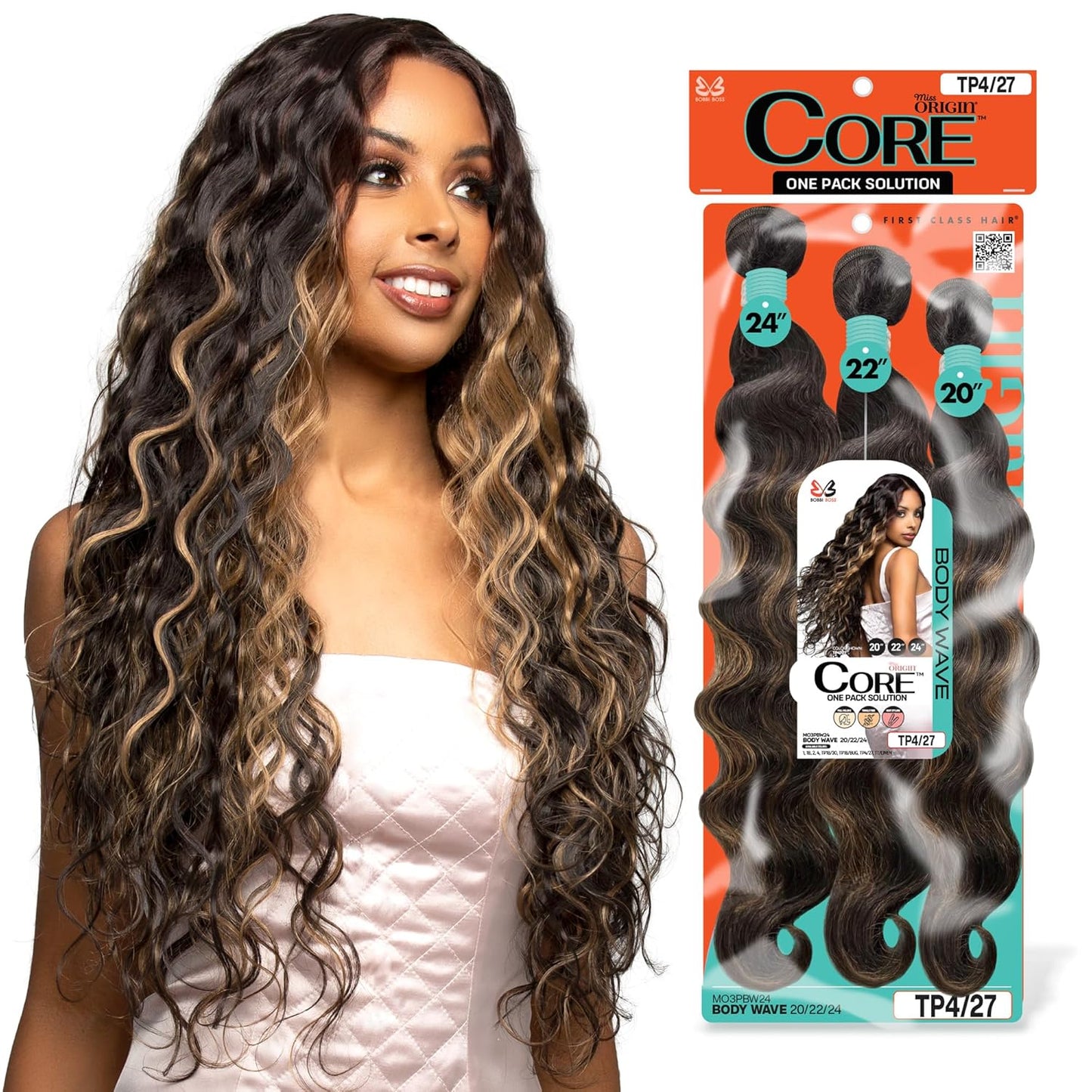 BOBBI BOSS Miss Origin CORE Synthetic Weave Multi Bundle (20, 22, 24 inch) With  Wig Cap and Super Hair Glue