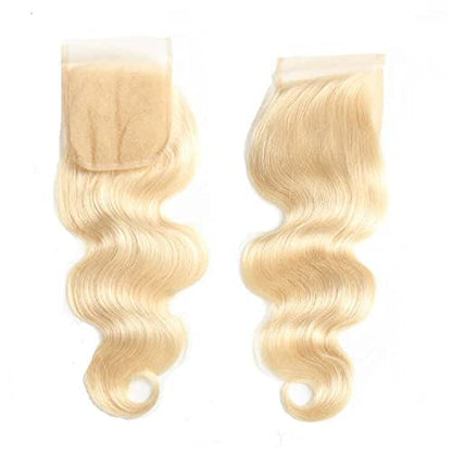 5X5 HD Lace Closure 613 Blonde Human Hair Body Wave Swiss Lace, Skin-melt Lace, Invisible Lace – Virgin Remy Hair