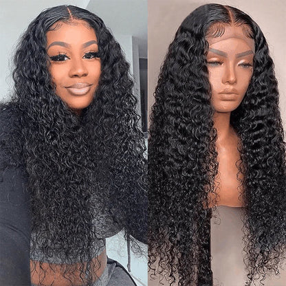 5x5 Glueless Lace Closure Wig Jerry Curl Human Hair, Skin-melt Lace, Invisible Lace