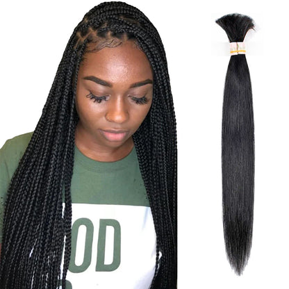Boho Braiding 100 Human Hair natural black - Straight, Body Wave, Deep Wave, loose deep, Natural Wave, Jerry Curl, Water Wave 100g/pack
