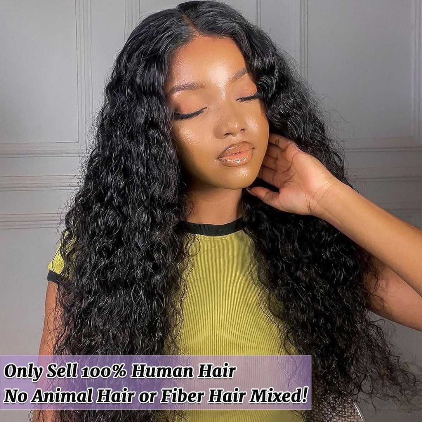 5x5 HD Lace Closure Water Wave – Brazilian Natural Virgin Remy Human Hair | Pre-Plucked, Skin-Melt HD Lace