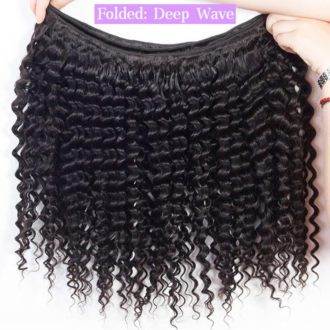 Natural Black Mink Deep Wave Hair Bundles – 100% Unprocessed Virgin Remy Human Hair