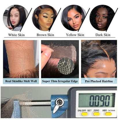 2x6 HD Lace Closure Natural Wave – Brazilian Virgin Human Hair | Pre-Plucked, Skin-Melt HD Lace