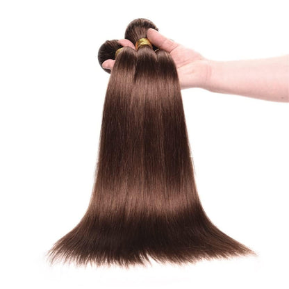 Holiday Deals: Medium Brown (#4) Straight 100% Human Hair