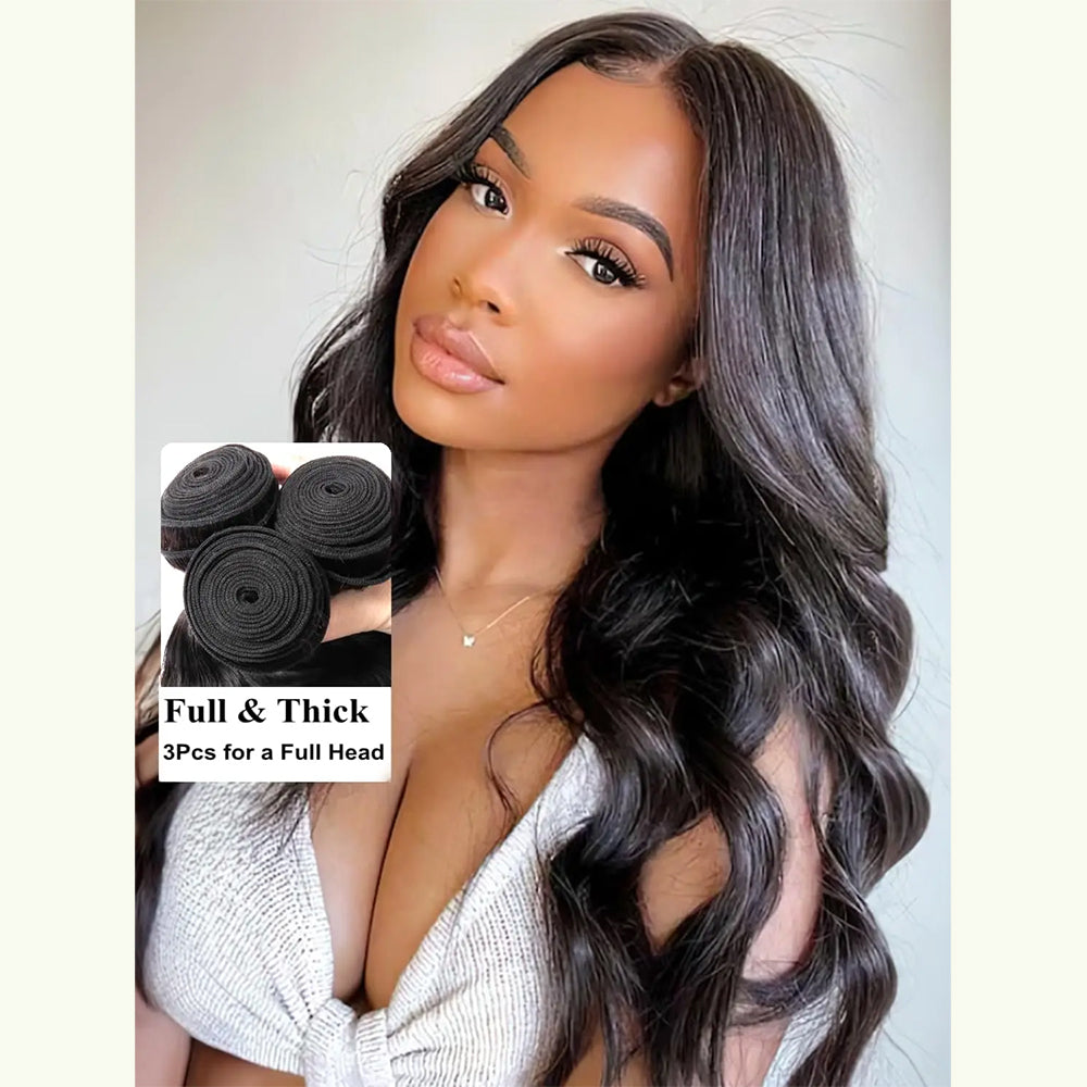 Holiday Deals : Unprocessed Brown hair Body Wave 3 Bundles Natural Brown color 100% Human HairOn sale(3V-Brown)