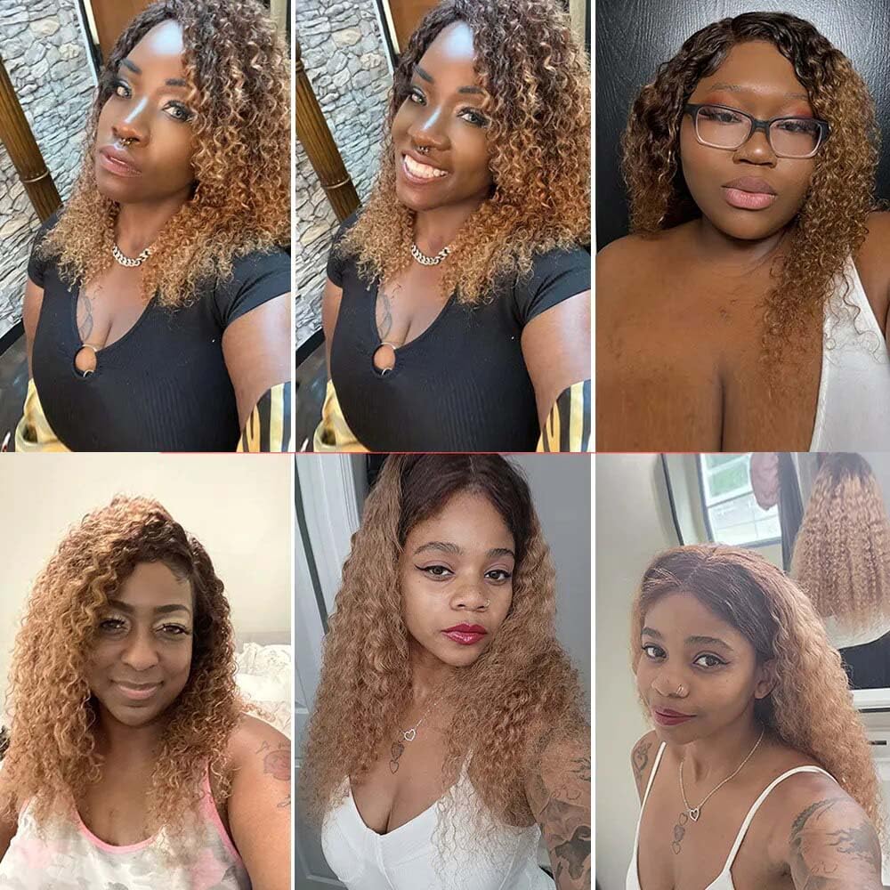 Ombre Dark to Light Brown (4/30) Jerry Curl 100% Virgin Human Hair Bundles | Natural Brown Gradient