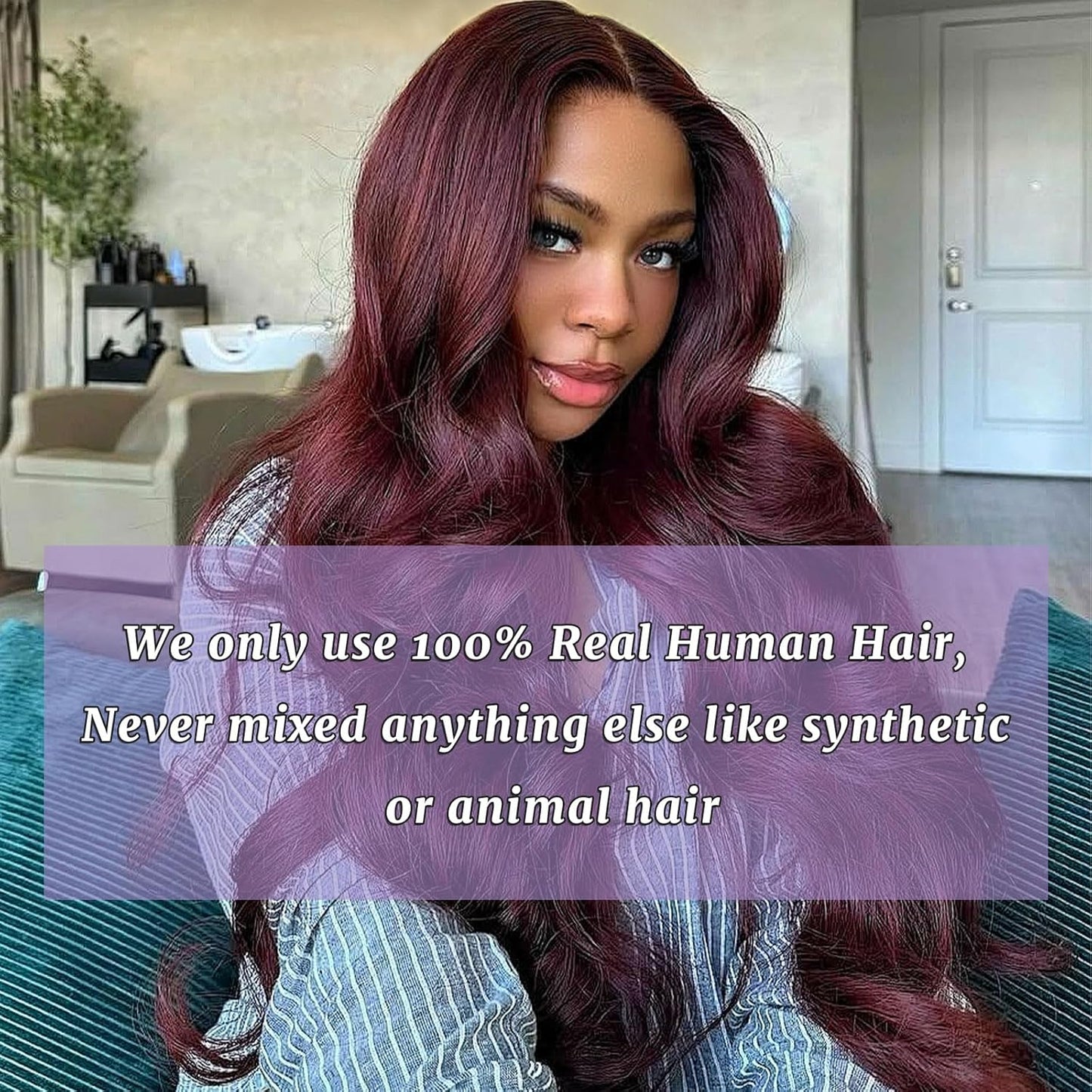 Ustar Master Blend Body Wave Bundles | Burgundy Red | 16"-30" | Human Hair + Premium Fibers