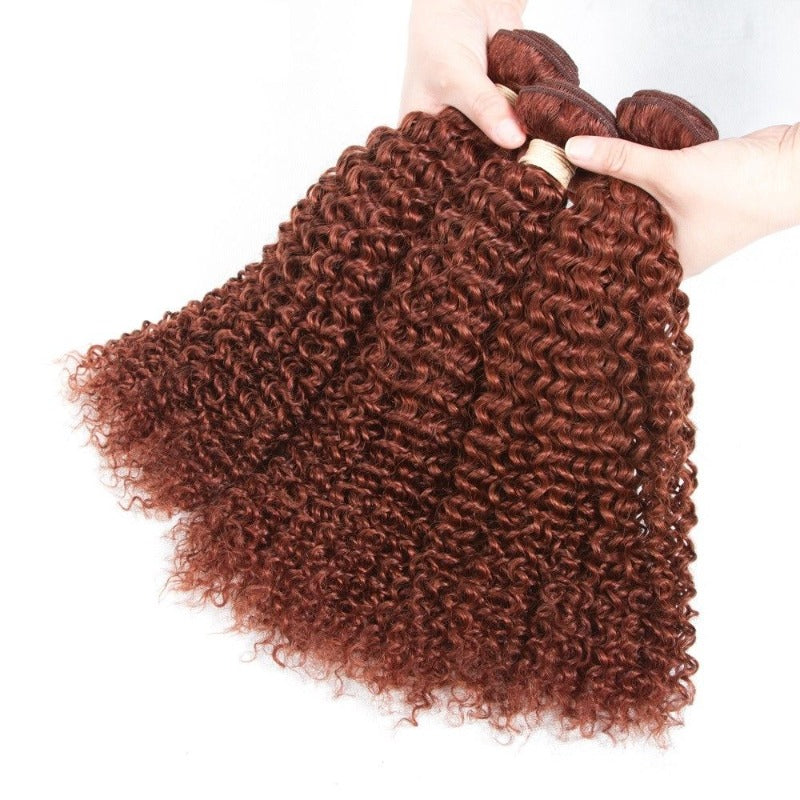 Auburn Jerry Curly 100% Human Hair