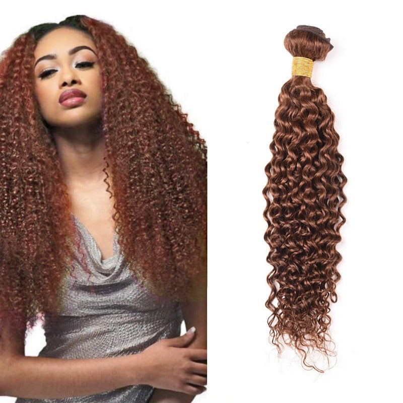 Auburn Jerry Curly 100% Human Hair
