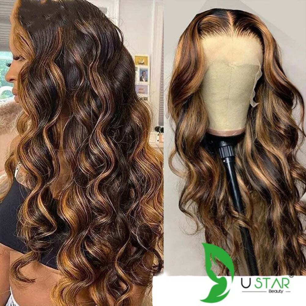 Honey Blonde Ombre Body Wave Wig 