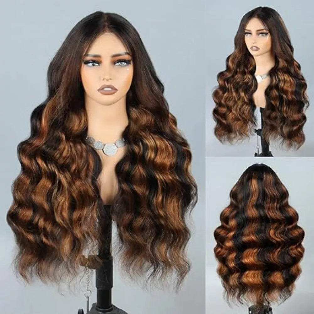 1B/30 Highlight Body Wave 9x6 Wig 100% Human HairPre Plucked Pre Cut Wear and Go Glueless Wig  Bleached Tiny Knots  200% Density