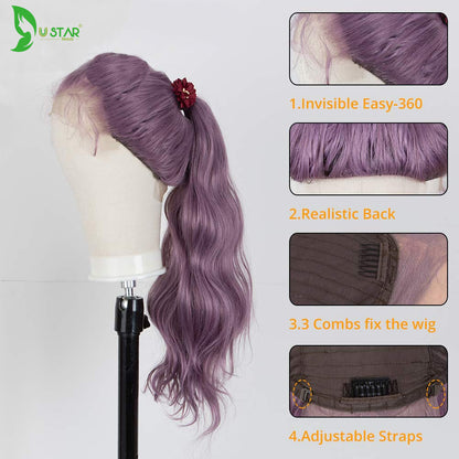 Purple Water Wave Wig