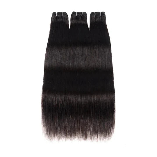 ZAVARIA HAIR Cabello humano indio virgen, lacio, de doble estirado, puntas completas, color negro