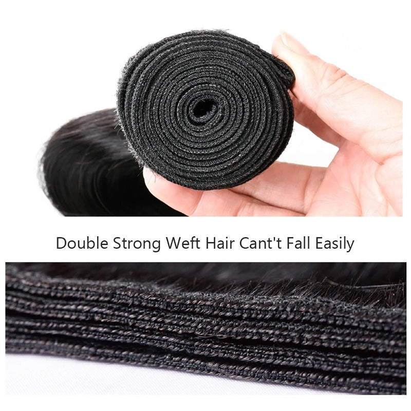 Human Hair bundle Natural Black Body Wave 