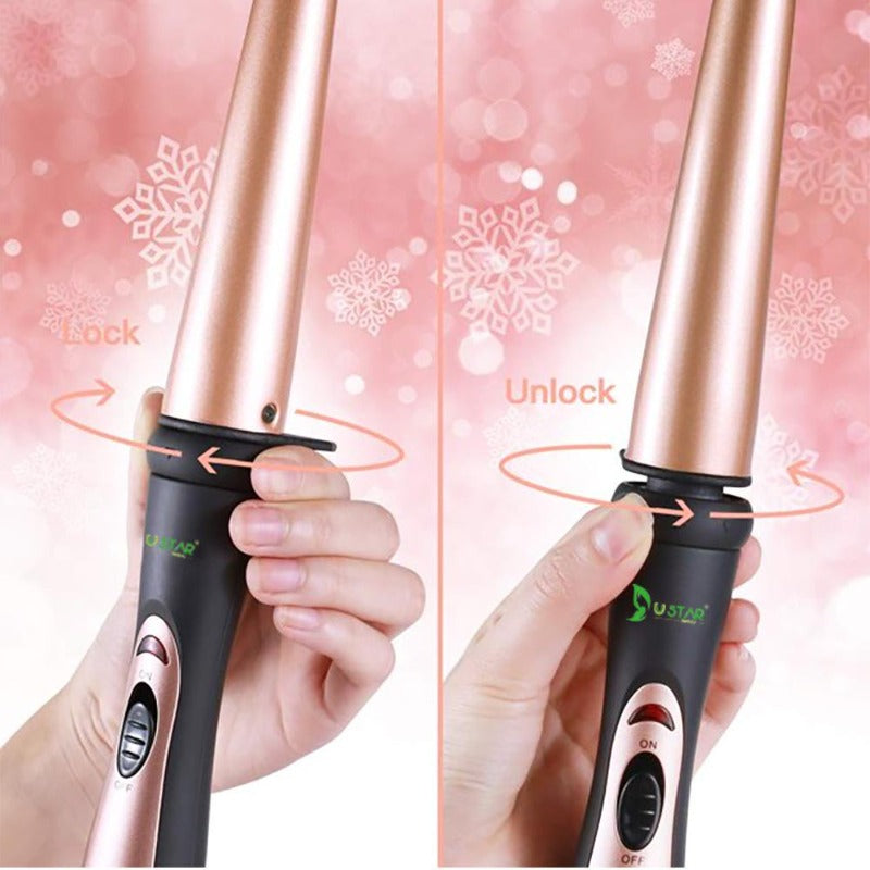 5-In-1 Curling Iron Wand Set | Ceramic Tourmaline Hair Crimper & Waver
