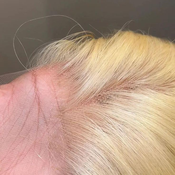 13x6 HD Lace Frontal 613 Blonde Straight 100% Human Hair Swiss Lace, Skin-melt Lace, Invisible Lace – Wider Part
