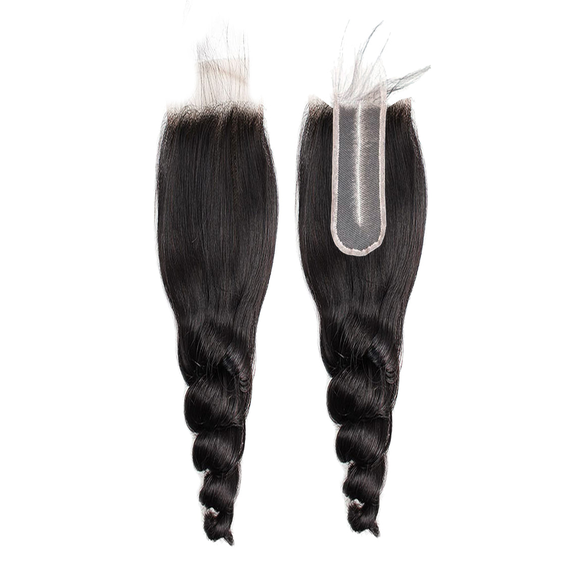 3 Bundles with 2x6 HD Lace Closure Loose Wave 100% Virgin Human Hair
