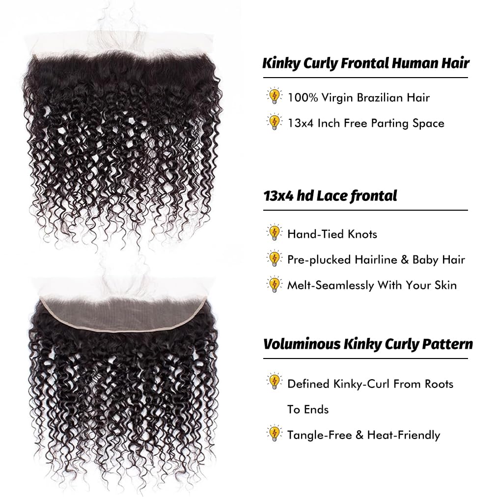 13x4 Transparent Lace Frontal Jerry Curl Bleached Knots Brazilian Hair