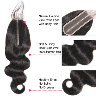 Lace Closure Brazilian Virgin Human Hair 