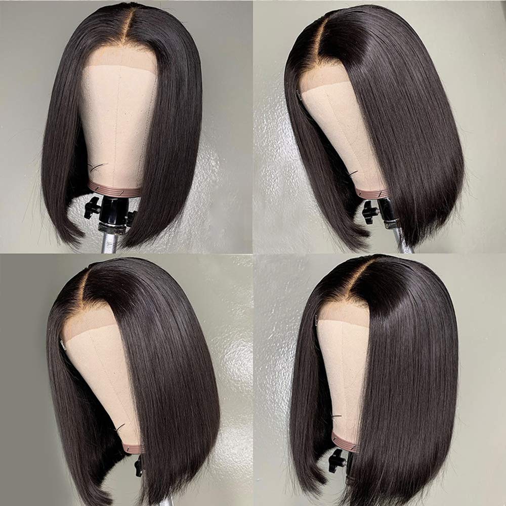 Short Bob Wigs Human Hair Lace Closure