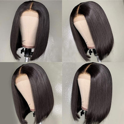 Short Bob Wigs Human Hair Lace Closure