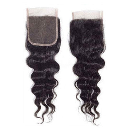 3 Bundles with 5x5 HD Lace Closure Loose Wave 100% Virgin Human Hair