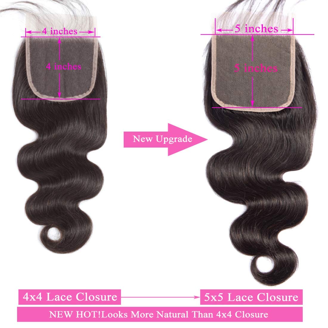 Body Wave Transparent Lace Closure 
