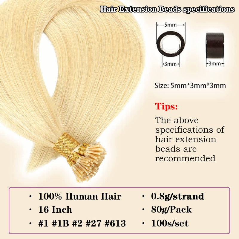 613 Blonde I Tip Straight DOUBLE DRAWN Hair Extensions HIGH Quality 100 Strands 100% Human Hair – Pre-Bonded