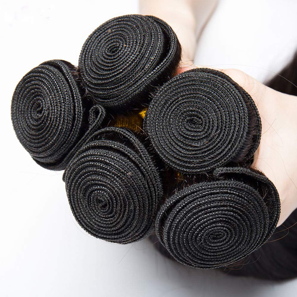 100% Affordable Human Hair Bundles - #1 Jet Black Body Wave Remy Hair Extensions (10"-30")