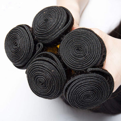 100% Affordable Human Hair Bundles - #1 Jet Black Body Wave Remy Hair Extensions (10"-30")