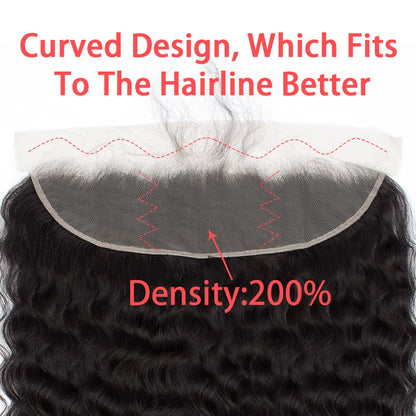 13x4 Transparent Lace Frontal Loose wave Bleached Knots Brazilian Hair