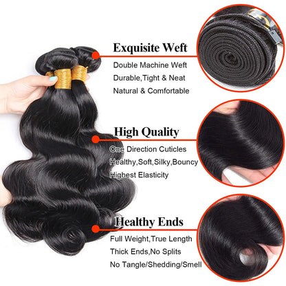 Super Long single drawn raw hair Body Wave 32-40 Inches High Quality 100% Human Hair | Unprocessed Single Donor Bundles