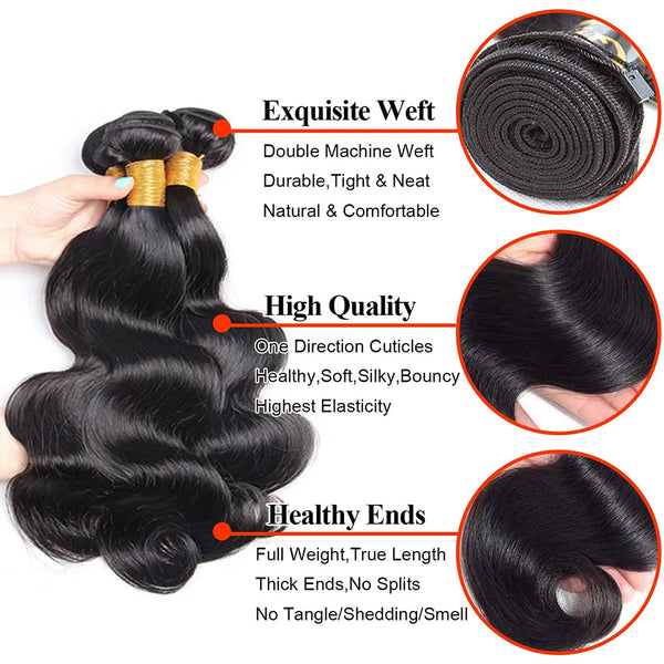 Super Long single drawn raw hair Body Wave 32-40 Inches High Quality 100% Human Hair | Unprocessed Single Donor Bundles