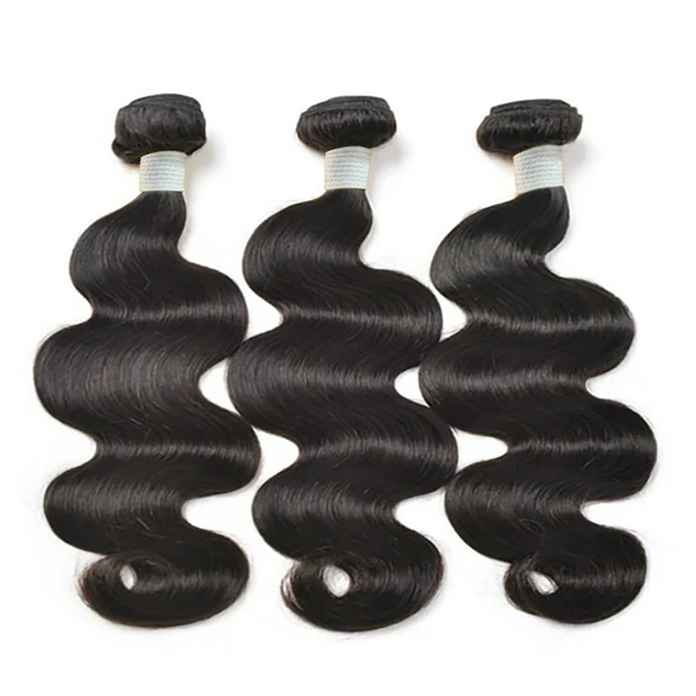 Seasonal Sale Body Wave 3 Bundles Set Deal 100% Human Hair | Affordable Natural Black 12"-18"
