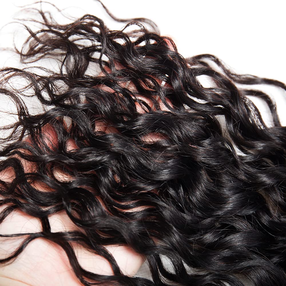 100% Affordable Human Hair Water Wave Bundles | Natural Black 1B | 10"-28" | Defined Flowing Waves