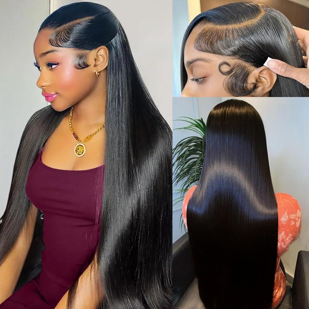 13x6HD Lace Wig Straight 100% Human High Quality Hair 200% Swiss Lace, Skin-melt Lace, Invisible Lace