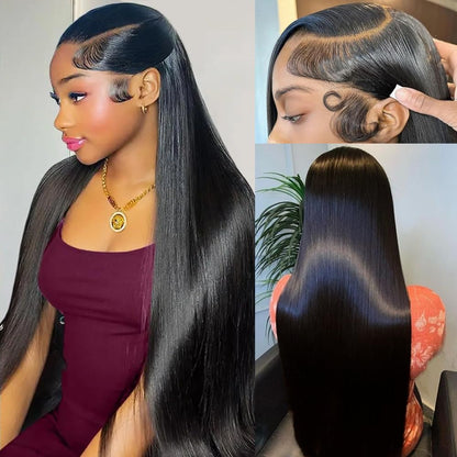 13x6HD Lace Wig Straight 100% Human High Quality Hair 200% Swiss Lace, Skin-melt Lace, Invisible Lace
