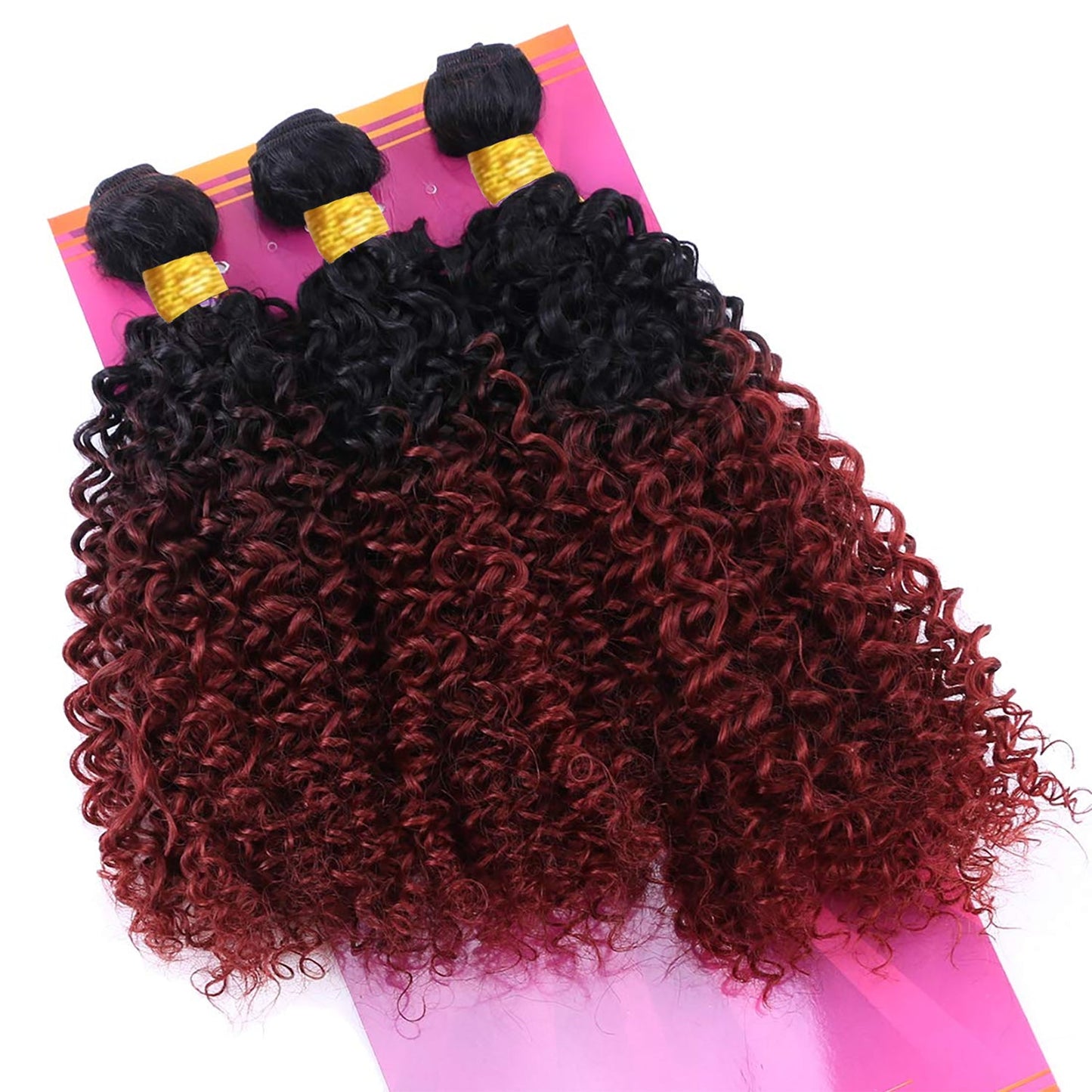 Ombre Black & Burgundy (1B/99J) Jerry Curl 100% Virgin Human Hair Bundles | Bold Curls & Two-Tone