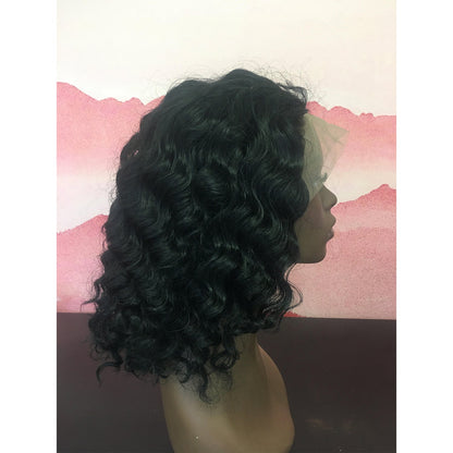 Full Lace Wig For Braids High Heat Resistant Synthetic Hair Curly 10 inch