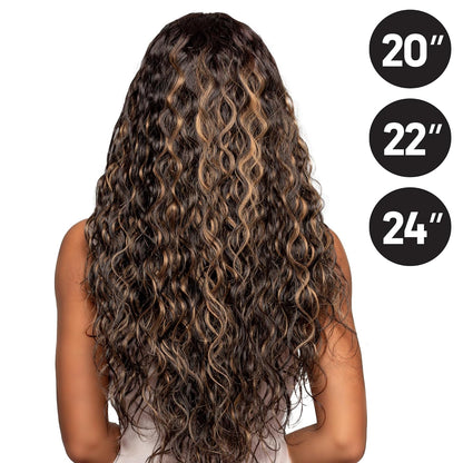 Quick Weave Combo Set 3 Bundle of Body Wave 20 22 24 inches With Black and Brown Wig Caps and Super Bond Glue