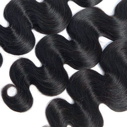 100% Affordable Human Hair Body Wave Bundles | Natural Black 1B | 10"-28" | Soft Bouncy Weave