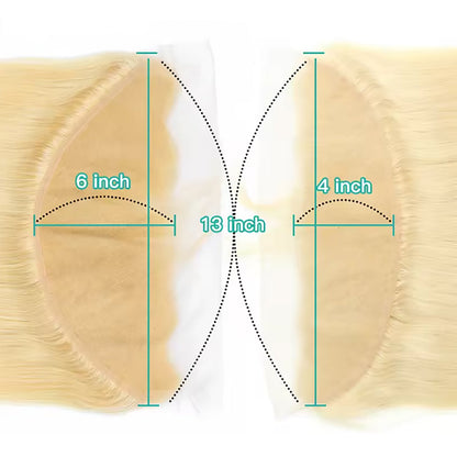 13x6 HD Lace Frontal 613 Blonde Deep Wave 100% Human Hair Swiss Lace, Skin-melt Lace, Invisible Lace – Wider Part