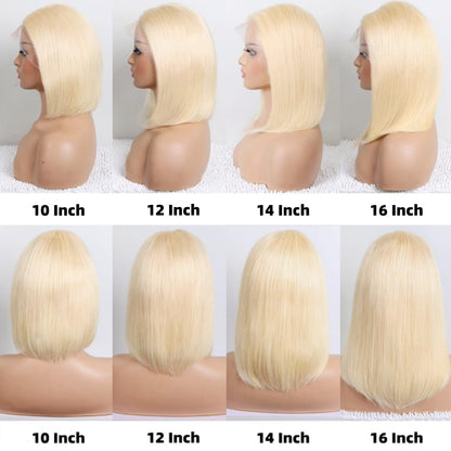 Blonde 613 Straight Bob Wig – 13x4 & 13x6 HD Lace Front Bleached Knots 100% Human Hair