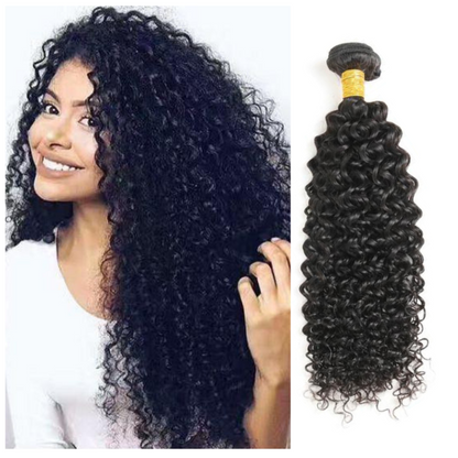Human Hair bundle Natural Black color Jerry Curly